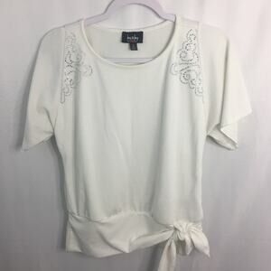 by & by Girl's Rhinestone Embellished Blouse Top Size XL